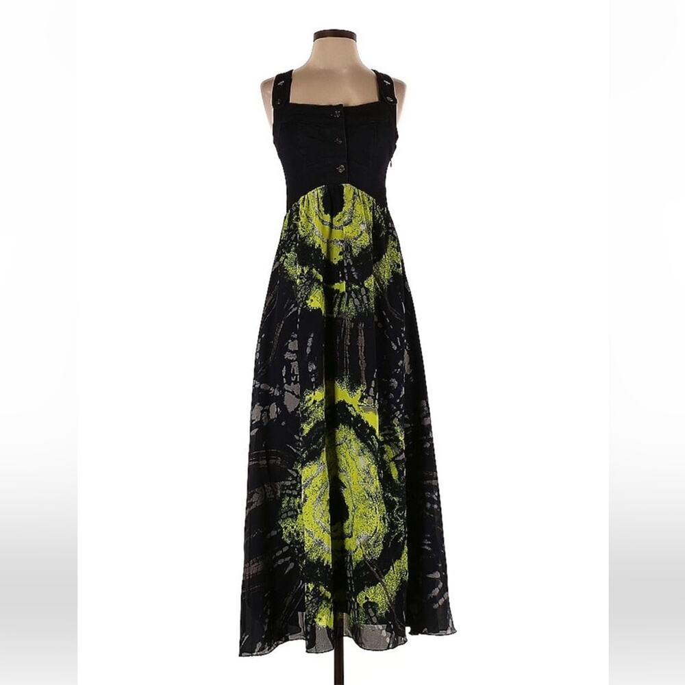 Apart abstract circle art A line maxi dress, size‎ XS or French 34 - Sample
